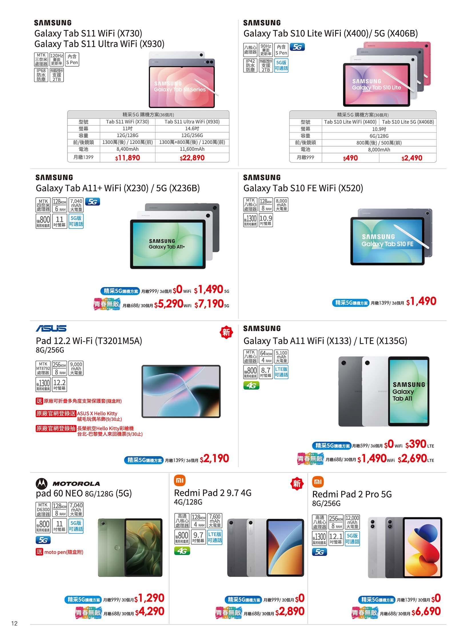 中華電信 DM 第12頁 - 最新優惠資訊