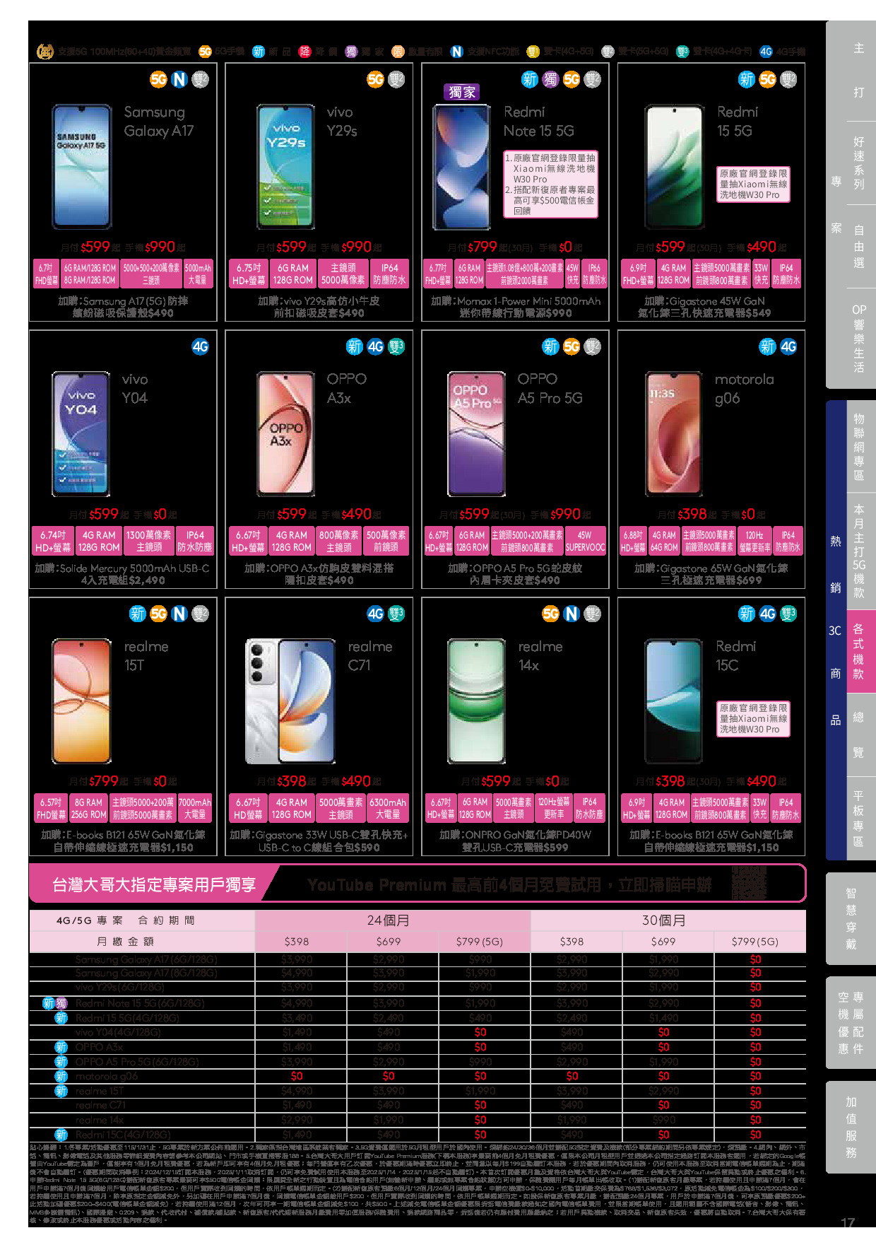 台灣大哥大 DM 第17頁 - 最新優惠資訊