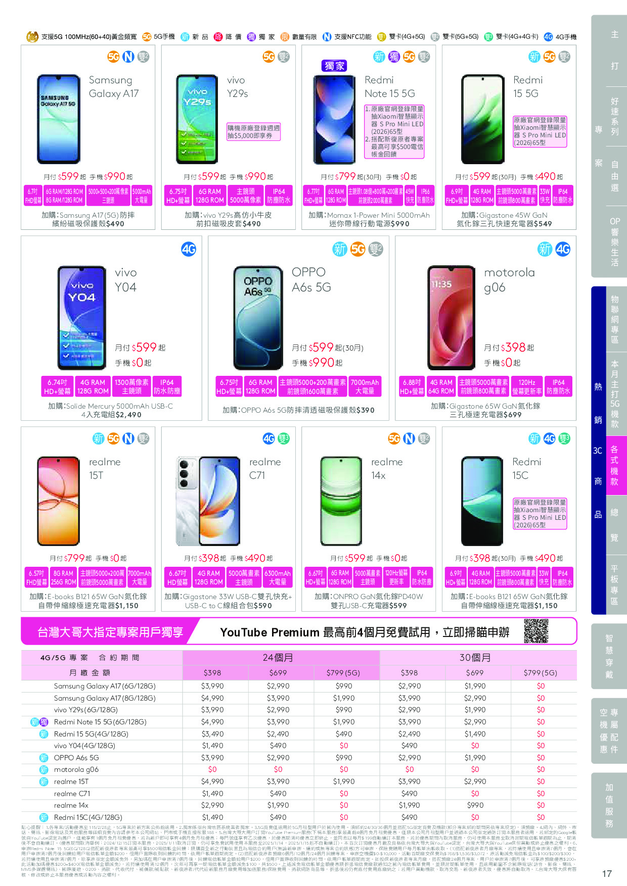 台灣大哥大 DM 第17頁 - 最新優惠資訊