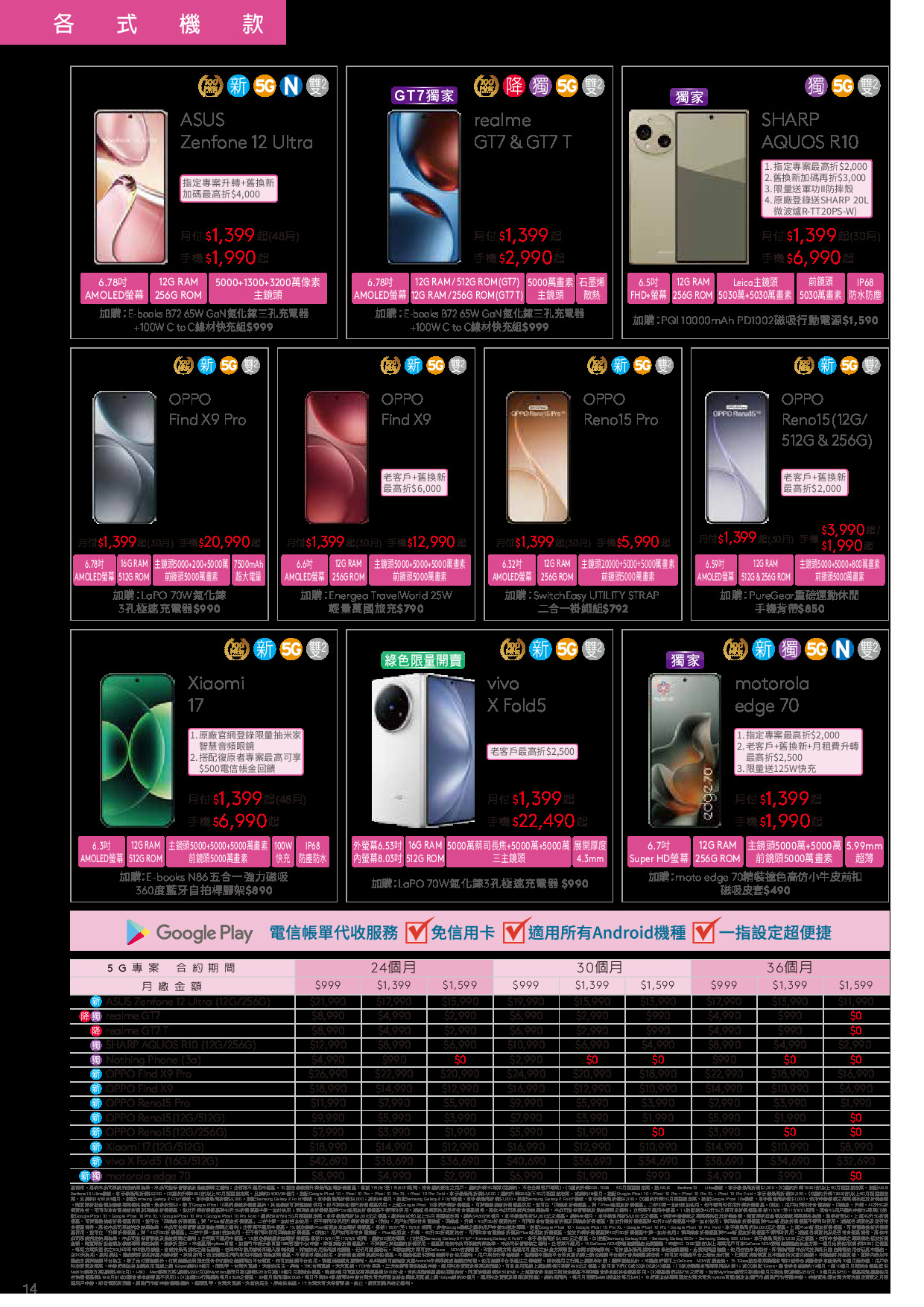 台灣大哥大 DM 第14頁 - 最新優惠資訊