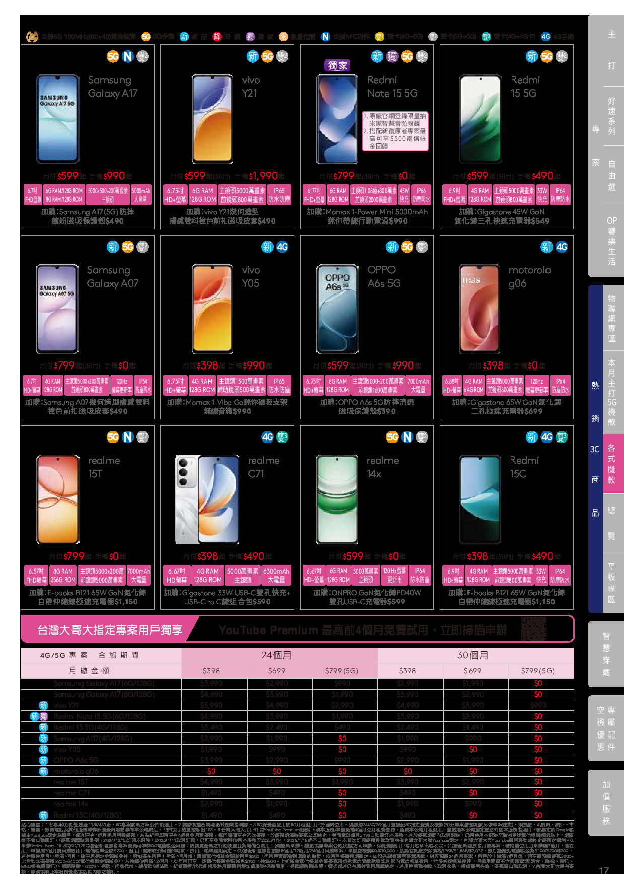 台灣大哥大 DM 第17頁 - 最新優惠資訊