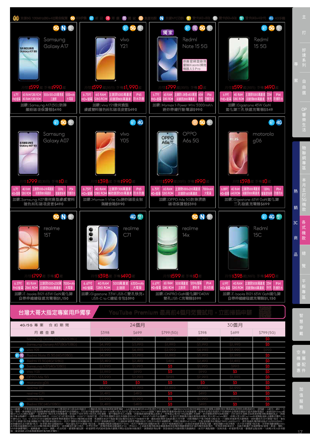 台灣大哥大 DM 第17頁 - 最新優惠資訊